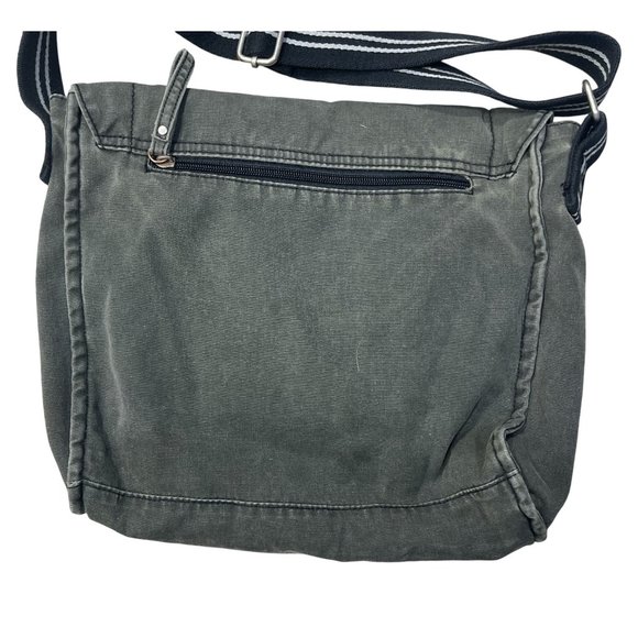 District Threads Canvas Messenger Bag Army Green Louisville KY Graphic Crossbody - Picture 3 of 8